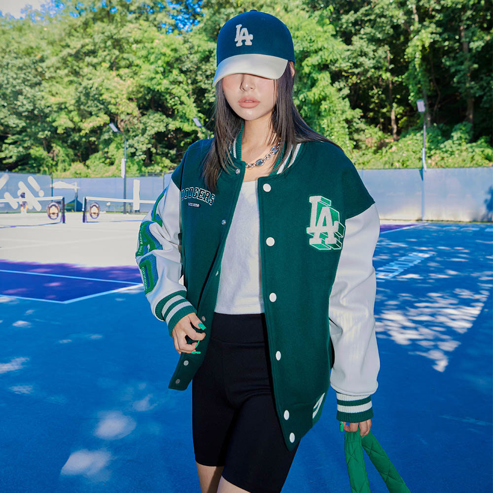 MLB N-COVER 可調式硬頂羊毛棒球帽 洛杉磯道奇隊 (3ACPV0236-07GND)