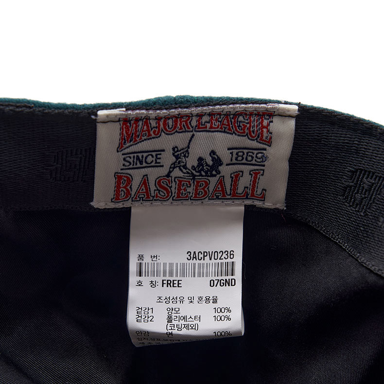 MLB N-COVER 可調式硬頂羊毛棒球帽 洛杉磯道奇隊 (3ACPV0236-07GND)