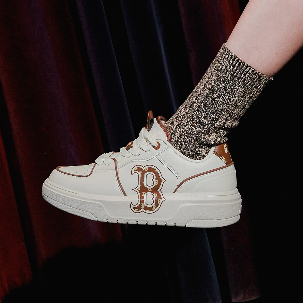 MLB Monogram老爹鞋 學長鞋 Chunky Liner系列 波士頓紅襪隊(3ASXCLR3N-43BRS)