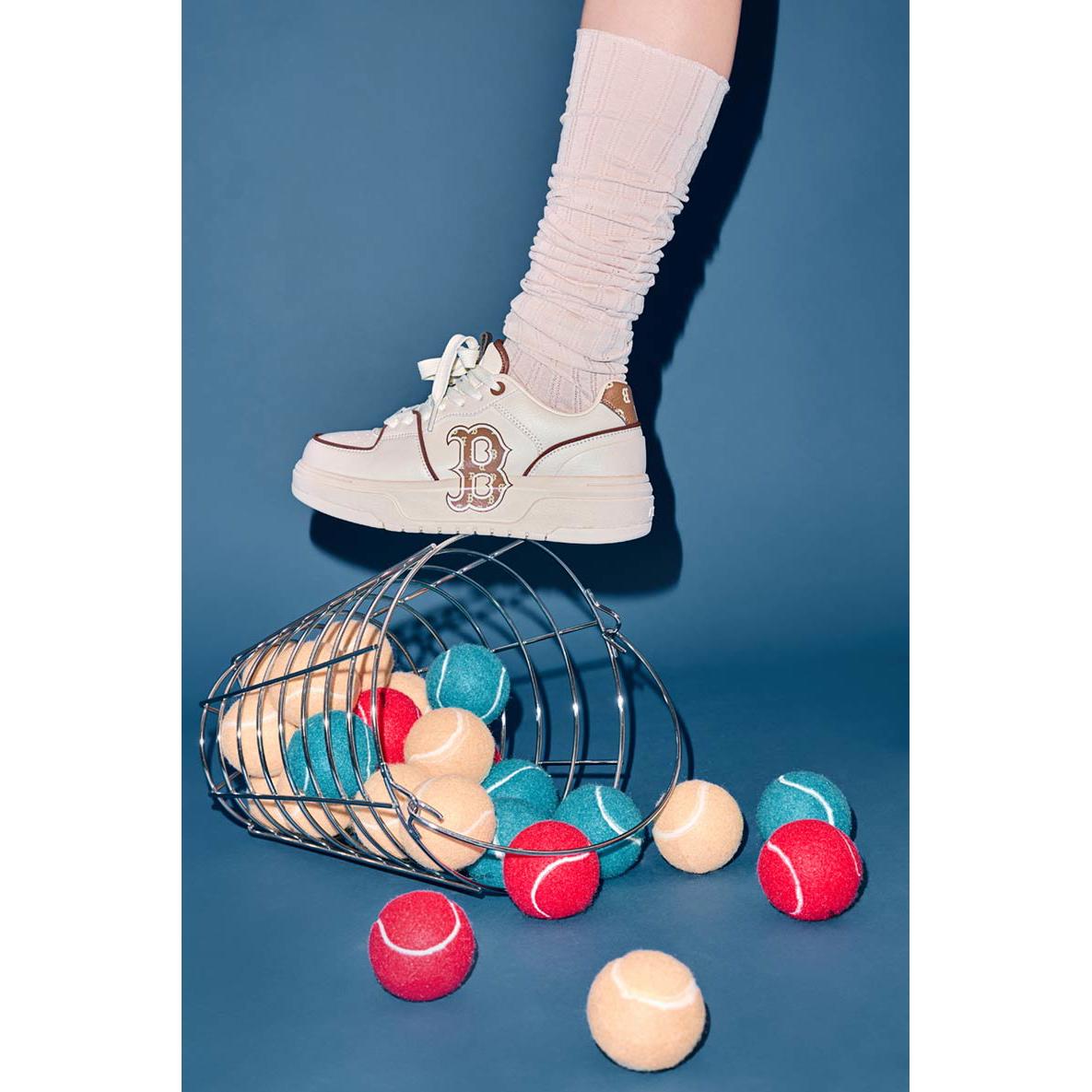 MLB Monogram老爹鞋 學長鞋 Chunky Liner系列 波士頓紅襪隊(3ASXCLR3N-43BRS)