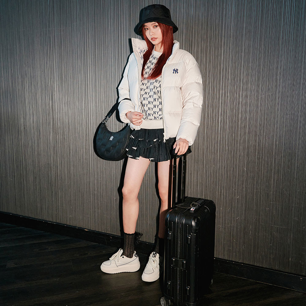 MLB Monogram老爹鞋 學長鞋 Chunky Liner系列 紐約洋基隊(3ASXCLR3N-50WHS)