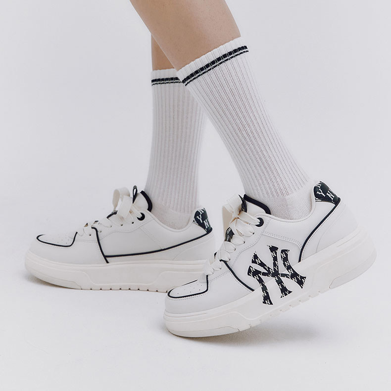 MLB Monogram老爹鞋 學長鞋 Chunky Liner系列 紐約洋基隊(3ASXCLR3N-50WHS)