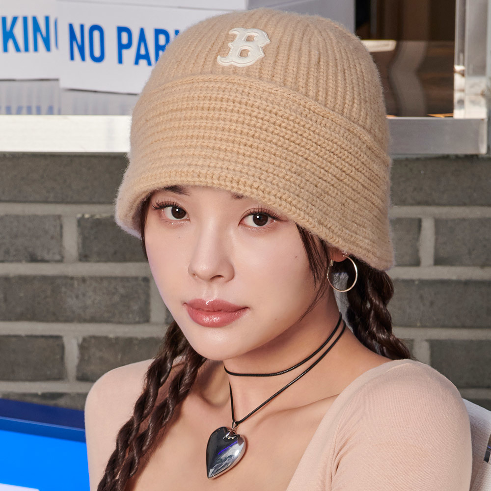 MLB 針織圓頂漁夫帽 鐘型帽 波士頓紅襪隊 (3AHT00436-43BGD)