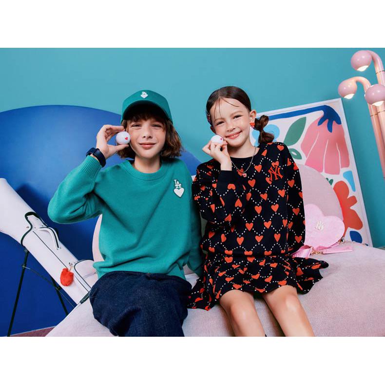 MLB KIDS 可調式棒球帽 童帽 Heart系列 洛杉磯道奇隊 (7ACPH033N-07GNN)