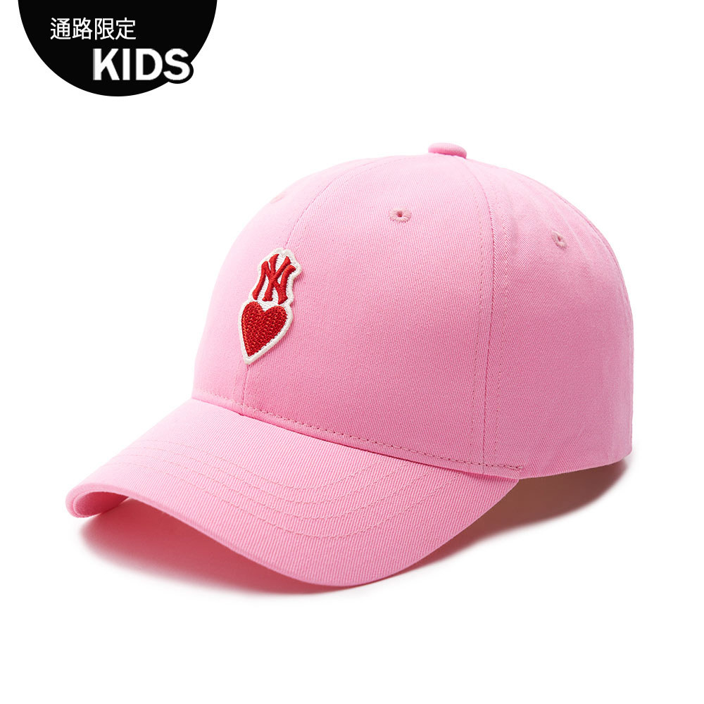 MLB KIDS 可調式棒球帽 童帽 Heart系列 紐約洋基隊 (7ACPH033N-50PKD)