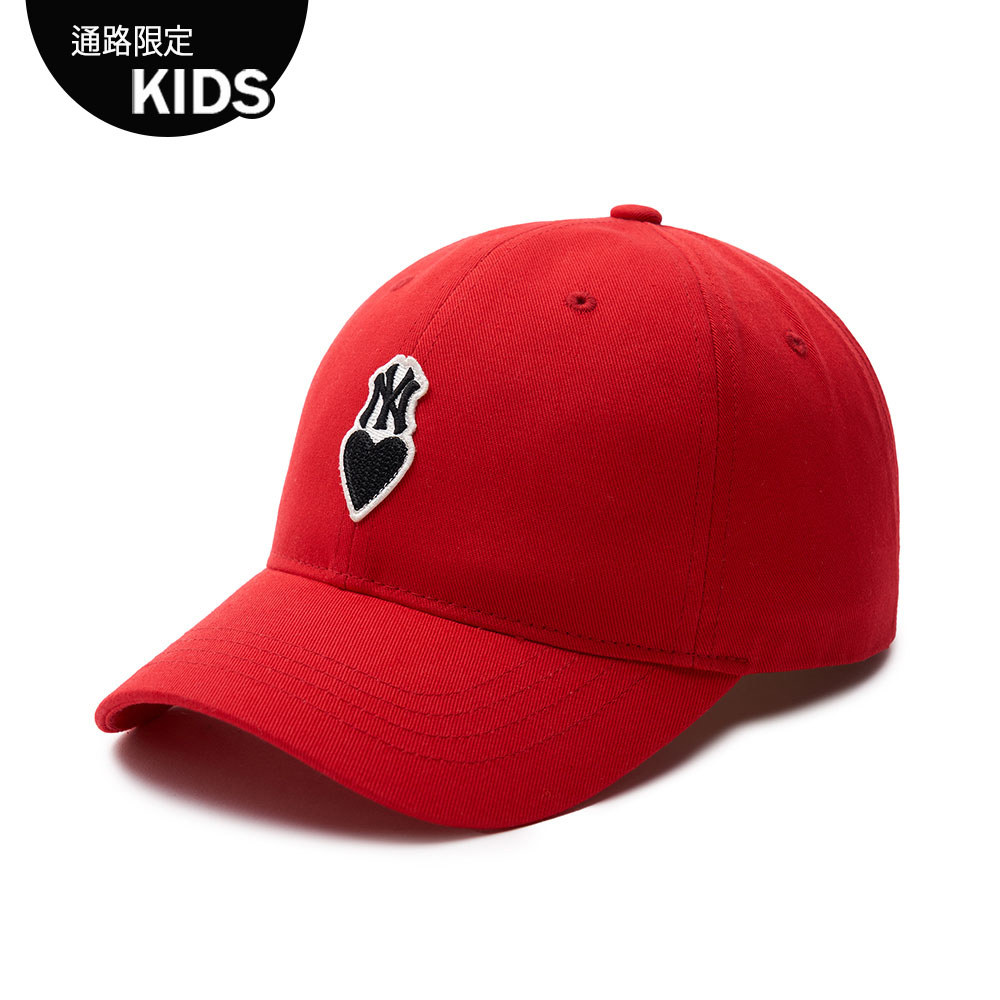 MLB KIDS 可調式棒球帽 童帽 Heart系列 紐約洋基隊 (7ACPH033N-50RDS)