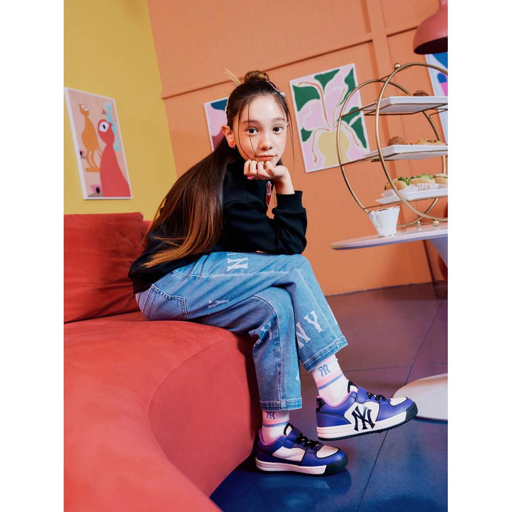 MLB KIDS 大學T 童裝 Heart系列 紐約洋基隊 (7AMTH0134-50BKS)