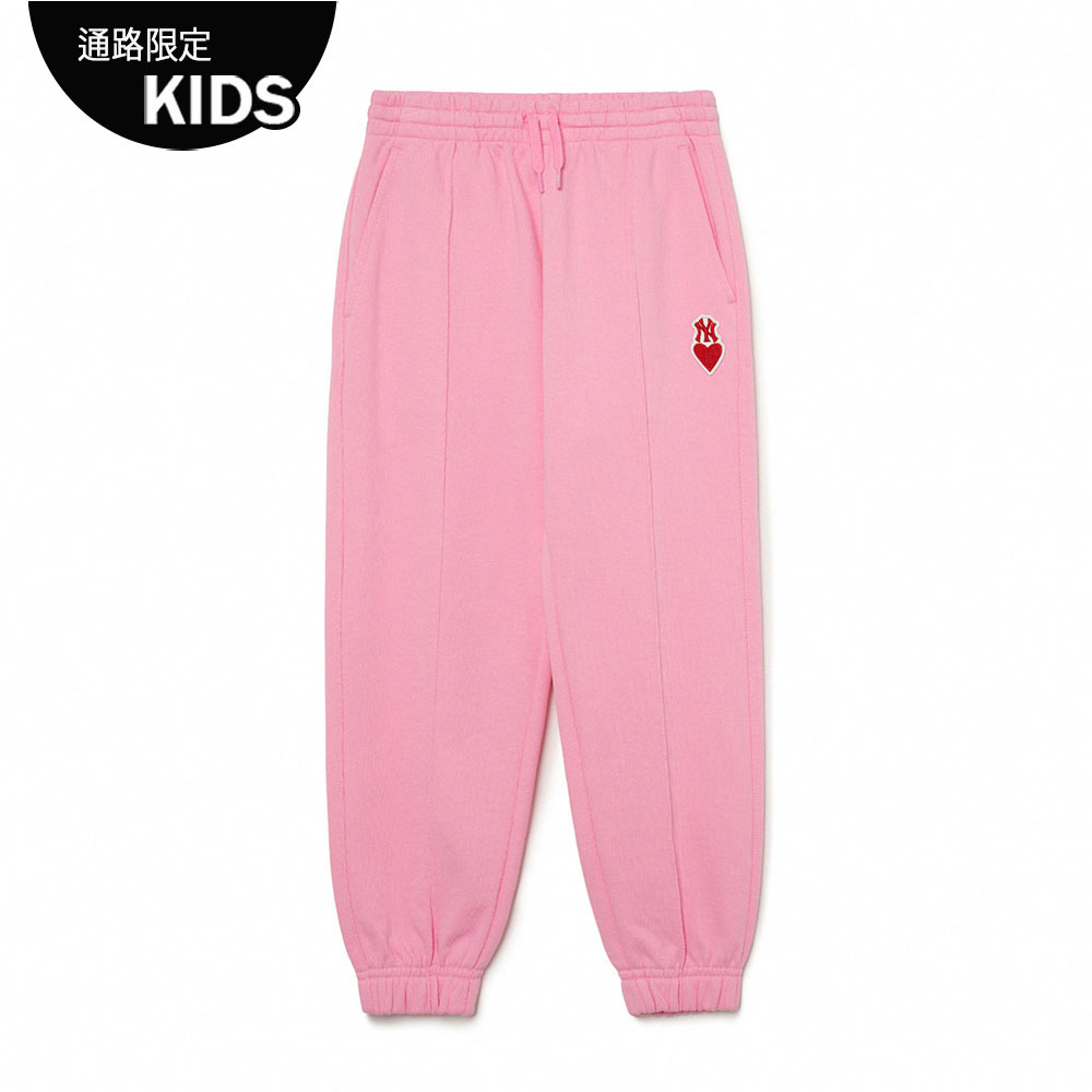 MLB KIDS 運動褲 休閒長褲 童裝 Heart系列 紐約洋基隊 (7APTH0134-50PKD)