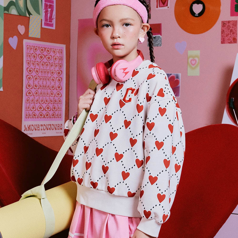 MLB KIDS 大學T 童裝 Heart系列 克里夫蘭守護者隊 (7FMTH0334-45CRS)