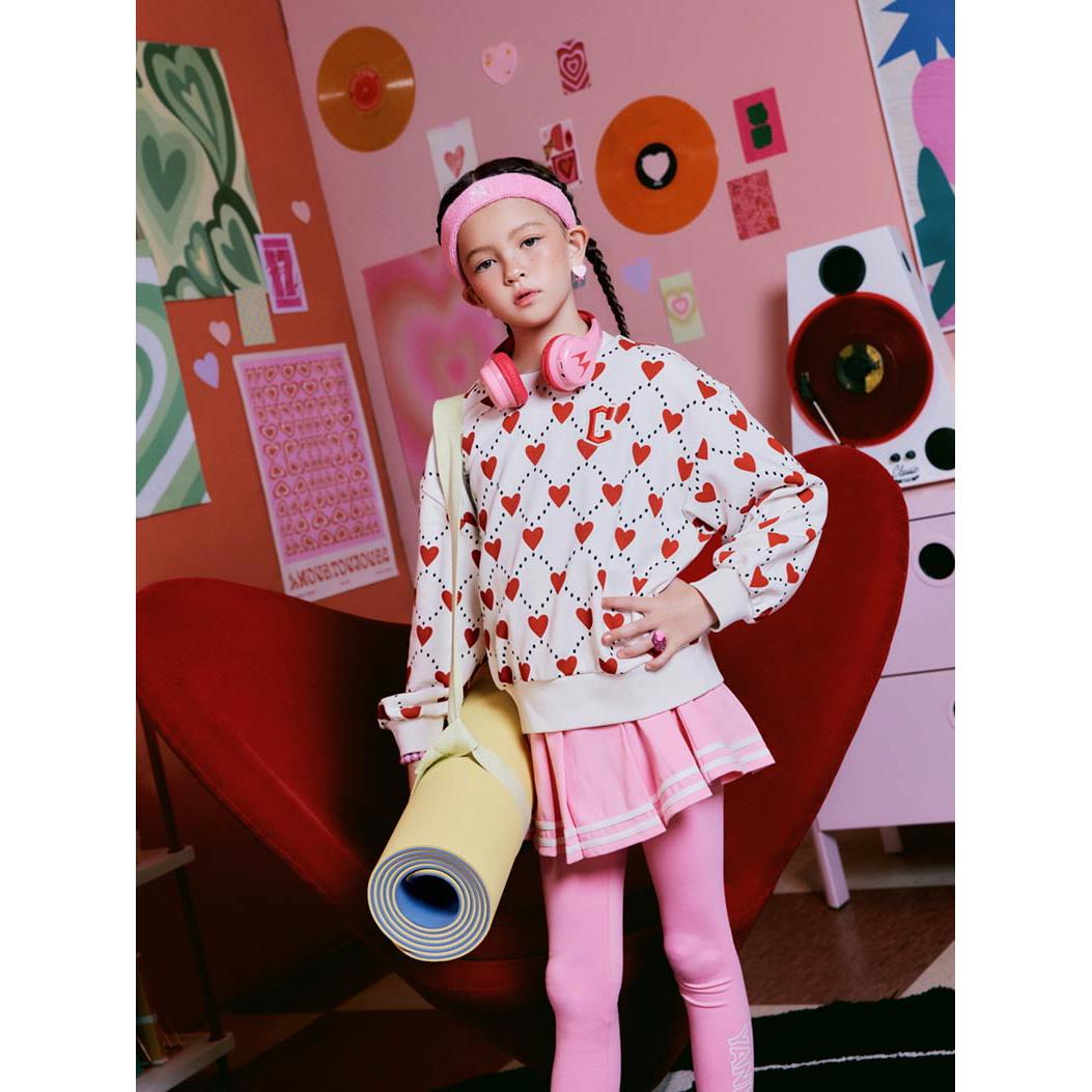 MLB KIDS 大學T 童裝 Heart系列 克里夫蘭守護者隊 (7FMTH0334-45CRS)