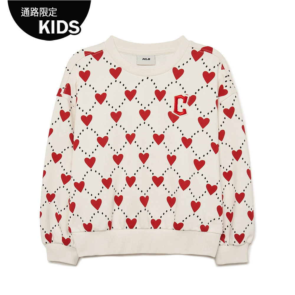 MLB KIDS 大學T 童裝 Heart系列 克里夫蘭守護者隊 (7FMTH0334-45CRS)