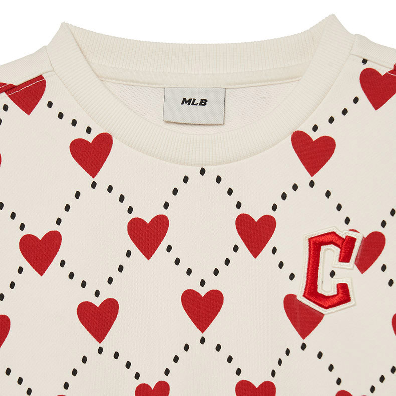 MLB KIDS 大學T 童裝 Heart系列 克里夫蘭守護者隊 (7FMTH0334-45CRS)
