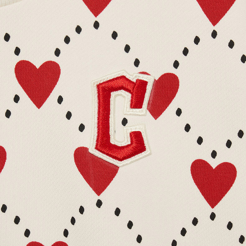 MLB KIDS 大學T 童裝 Heart系列 克里夫蘭守護者隊 (7FMTH0334-45CRS)