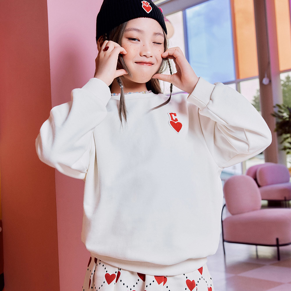 MLB KIDS 大學T 童裝 Heart系列 克里夫蘭守護者隊 (7AMTH0134-45CRS)