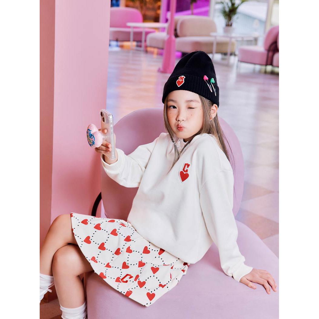 MLB KIDS 大學T 童裝 Heart系列 克里夫蘭守護者隊 (7AMTH0134-45CRS)