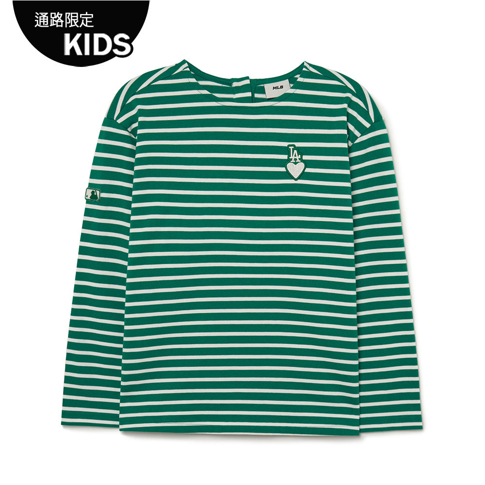 MLB KIDS 長袖T恤 童裝 Heart系列 洛杉磯道奇隊 (7ATSH0134-07GNN)