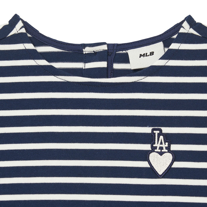 MLB KIDS 長袖T恤 童裝 Heart系列 洛杉磯道奇隊 (7ATSH0134-07NYS)