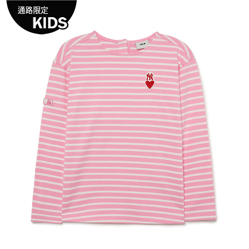 MLB KIDS 長袖T恤 童裝 Heart系列 紐約洋基隊 (7ATSH0134-50PKD)