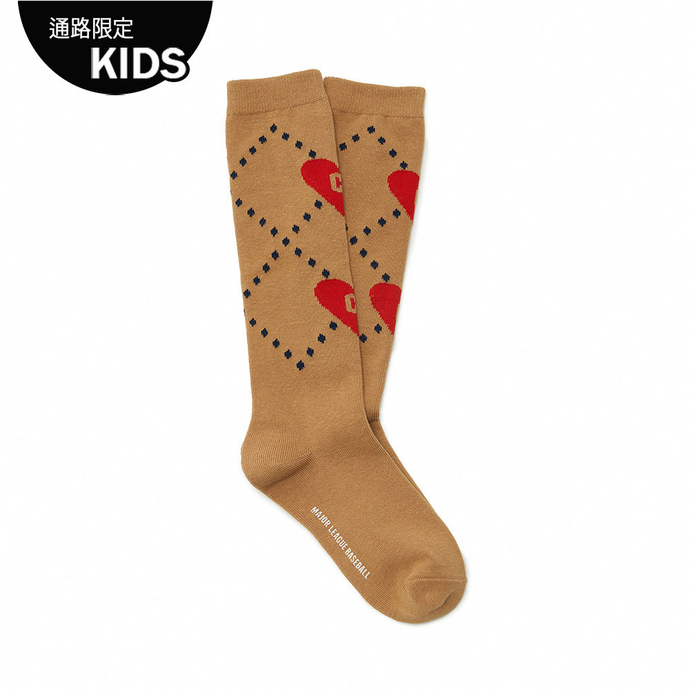 MLB KIDS 長筒襪 童襪 Heart系列 克里夫蘭守護者隊 (7FSOH033N-45CAL)