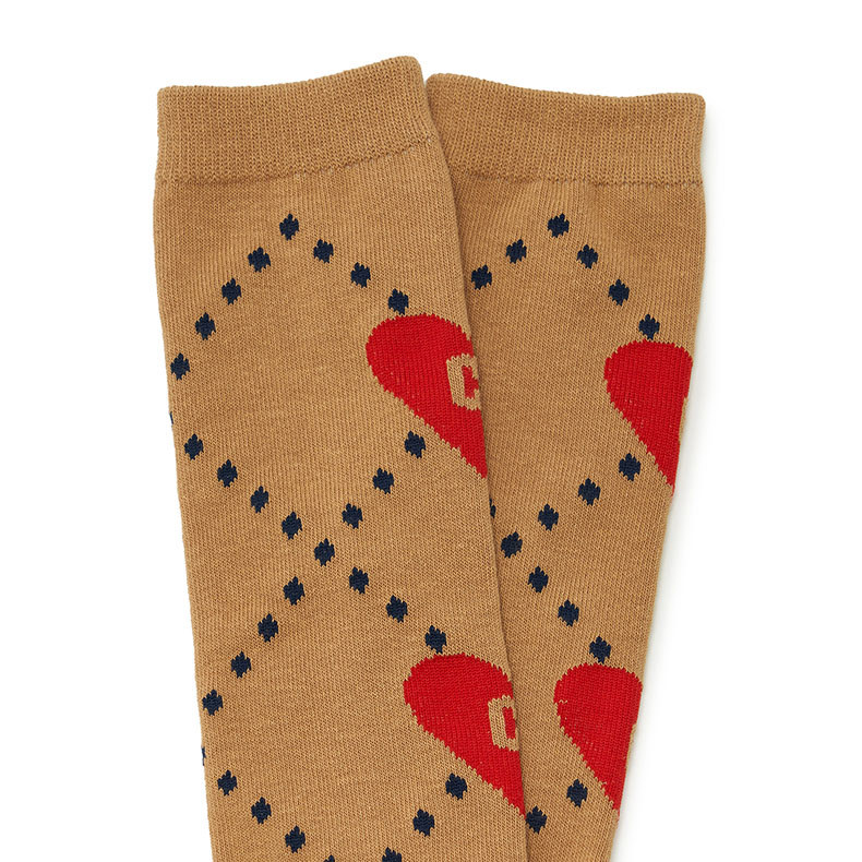 MLB KIDS 長筒襪 童襪 Heart系列 克里夫蘭守護者隊 (7FSOH033N-45CAL)