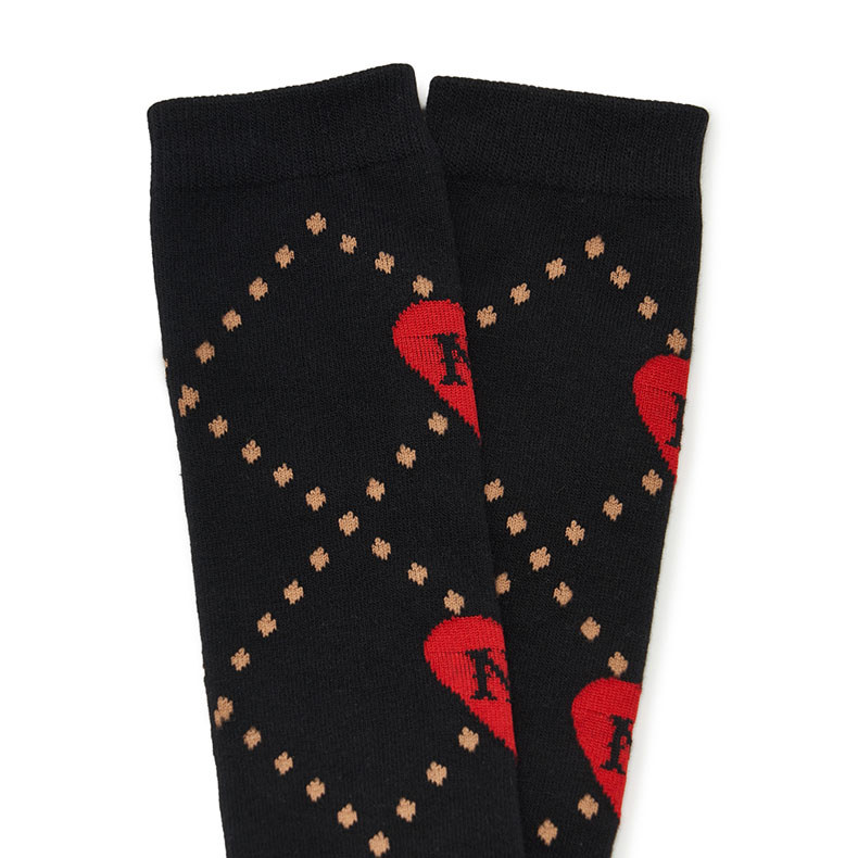 MLB KIDS 長筒襪 童襪 Heart系列 紐約洋基隊 (7FSOH033N-50BKS)