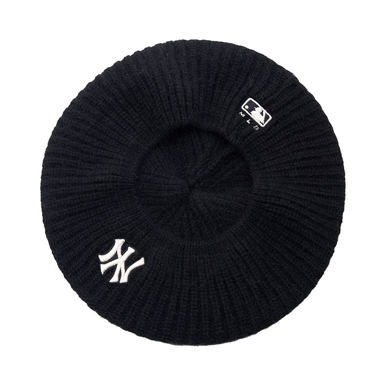 MLB 針織貝蕾帽 紐約洋基隊 (3ACBA0136-50BKS)
