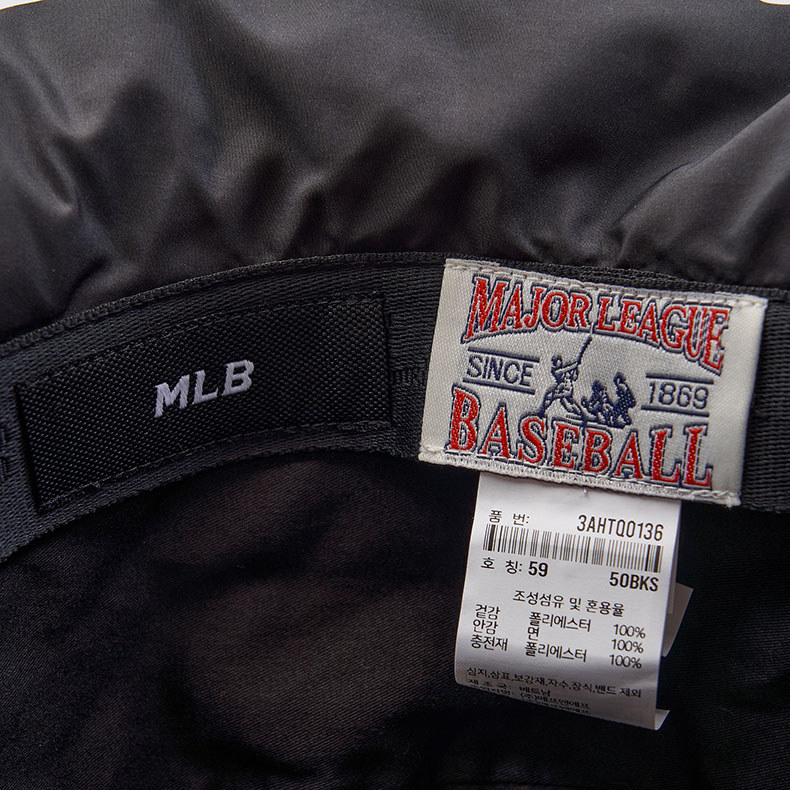 MLB 尼龍絎縫漁夫帽 紐約洋基隊 (3AHTQ0136-50BKS)