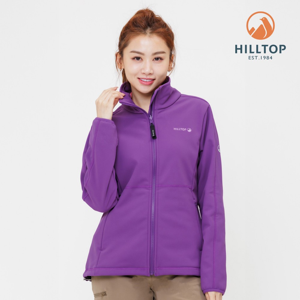 HILLTOP山頂鳥 WINDSTOPPER透氣保暖防風立領刷毛外套 (可銜接GORE-TEX外件) 女款 紫｜PH22XF03ECJ0