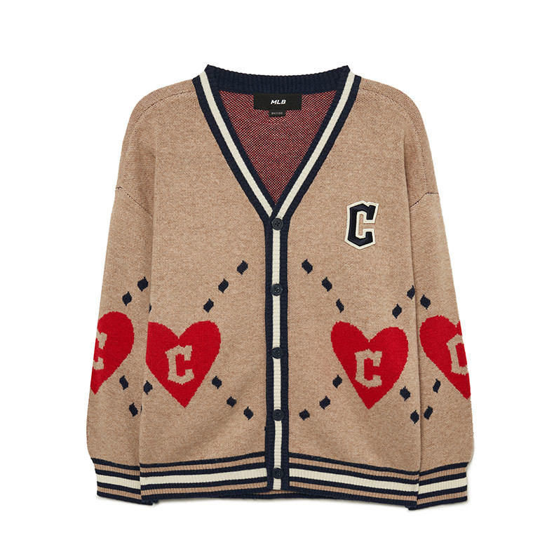 MLB KIDS 針織衫 童裝 Heart系列 克里夫蘭守護者隊 (7AKCH0234-45CAL)