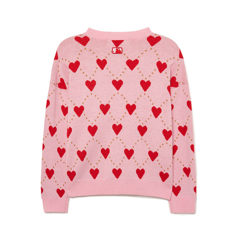 MLB KIDS 女版針織衫 童裝 Heart系列 紐約洋基隊 (7FKCH0334-50PKS)