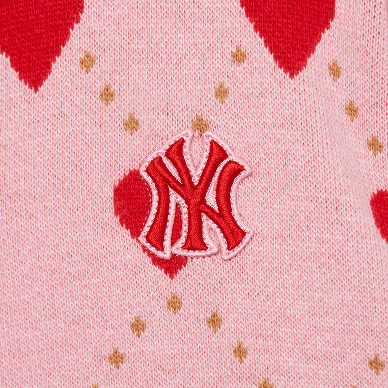 MLB KIDS 女版針織衫 童裝 Heart系列 紐約洋基隊 (7FKCH0334-50PKS)