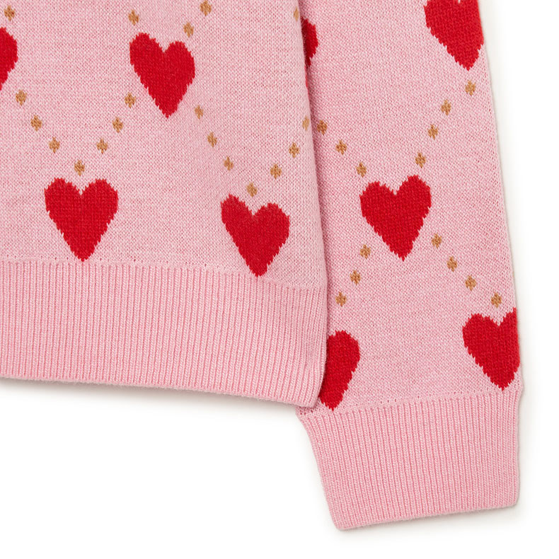 MLB KIDS 女版針織衫 童裝 Heart系列 紐約洋基隊 (7FKCH0334-50PKS)