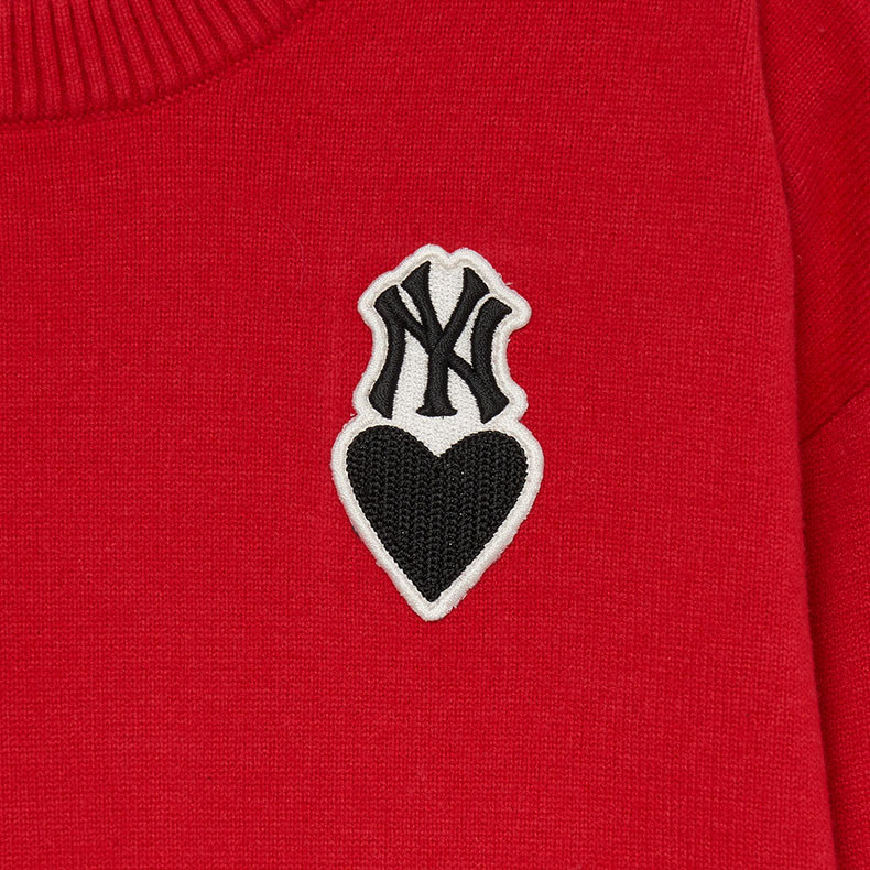 MLB KIDS 針織毛衣 童裝 Heart系列 紐約洋基隊 (7AKPH0134-50RDL)