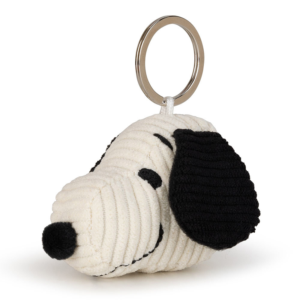 BON TON TOYS｜Snoopy史努比燈芯絨鑰匙圈-奶油 4.5cm
