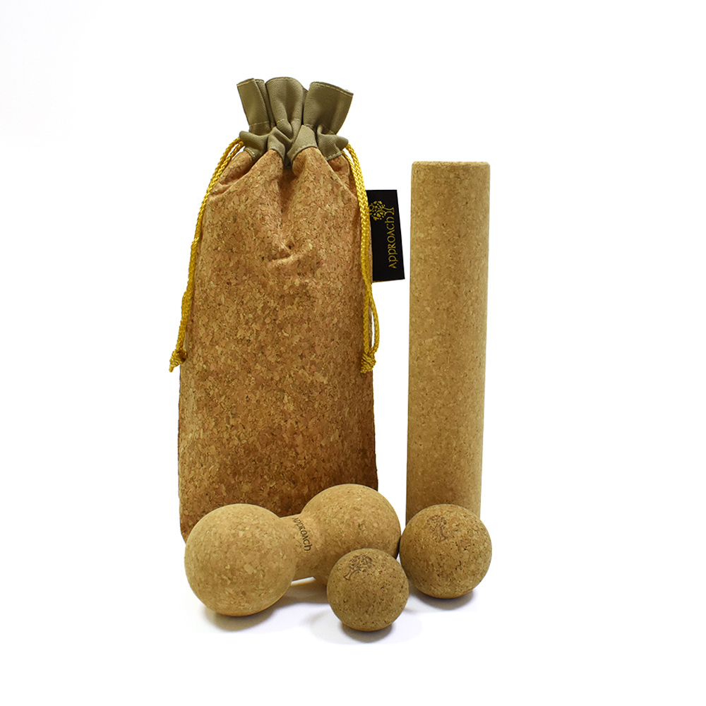 Approach Cork軟木筋膜療氧組（☑️3件組-☑️4件組）(花生球/推打棒/大小球)-可加購-軟木收納袋