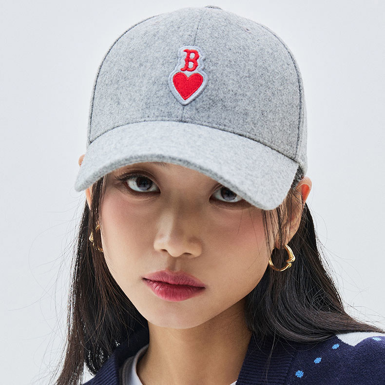 MLB 可調式硬頂羊毛棒球帽 Heart系列 波士頓紅襪隊 (3ACPH0136-43MGS)