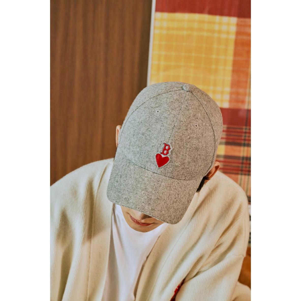 MLB 可調式硬頂羊毛棒球帽 Heart系列 波士頓紅襪隊 (3ACPH0136-43MGS)