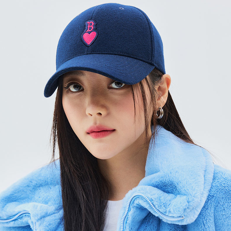 MLB 可調式硬頂羊毛棒球帽 Heart系列 波士頓紅襪隊 (3ACPH0136-43NYD)