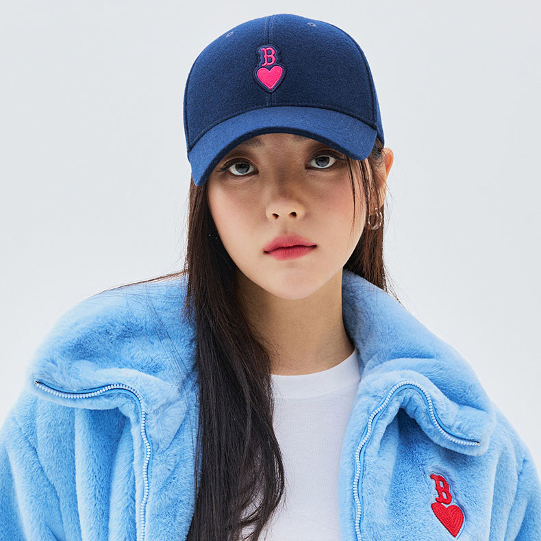 MLB 可調式硬頂羊毛棒球帽 Heart系列 波士頓紅襪隊 (3ACPH0136-43NYD)