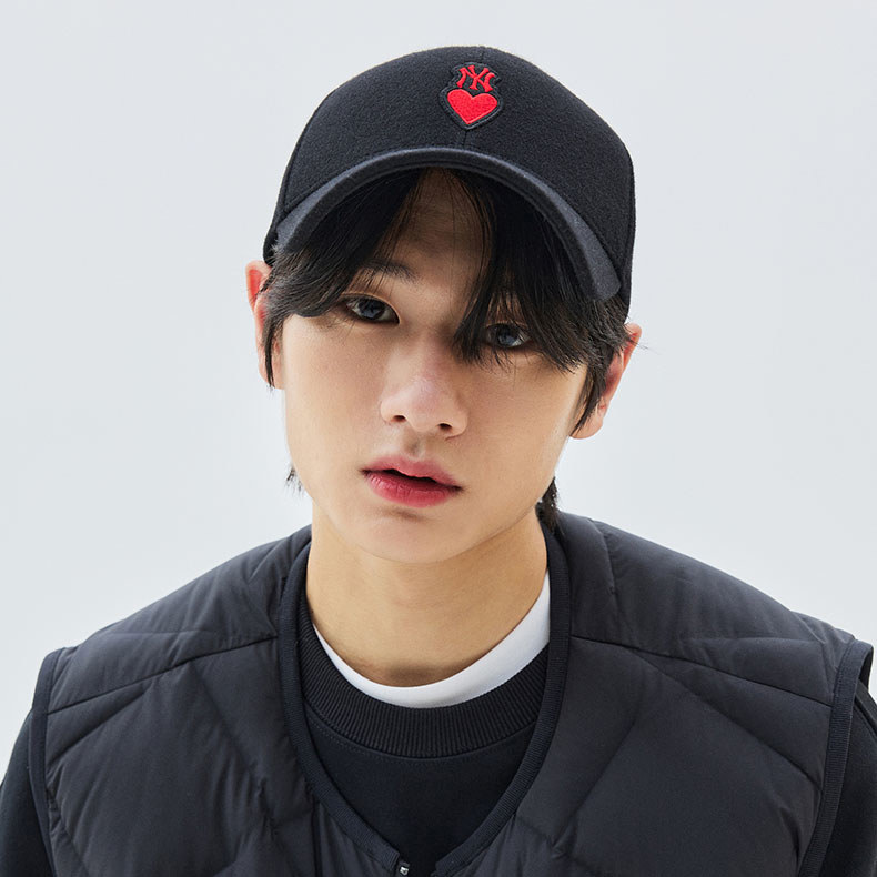 MLB 可調式硬頂羊毛棒球帽 Heart系列 紐約洋基隊 (3ACPH0136-50BKS)