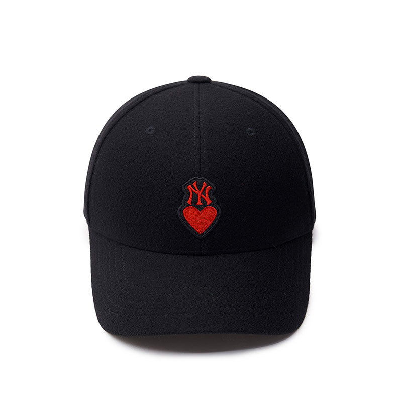 MLB 可調式硬頂羊毛棒球帽 Heart系列 紐約洋基隊 (3ACPH0136-50BKS)