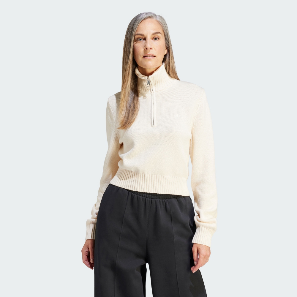 Adidas PREMIUM ESSENTIALS 短版長袖上衣｜優動運動商城