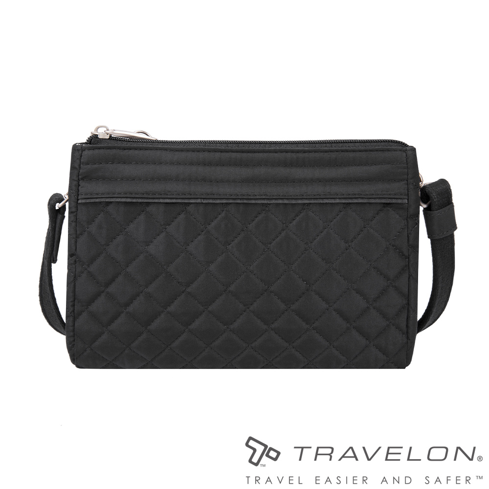 【Travelon美國防盜包】Boho手持斜背包/旅遊背包(TL-43222黑/斜背包/手拿包)
