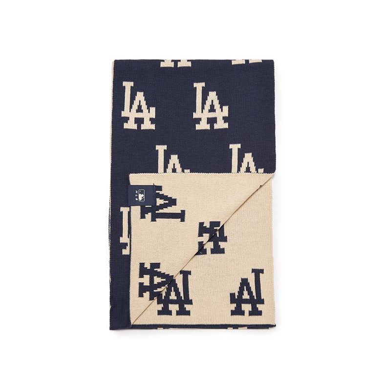 MLB 雙面圍巾 Monogram系列 洛杉磯道奇隊 (3AMFM0336-07NYD)
