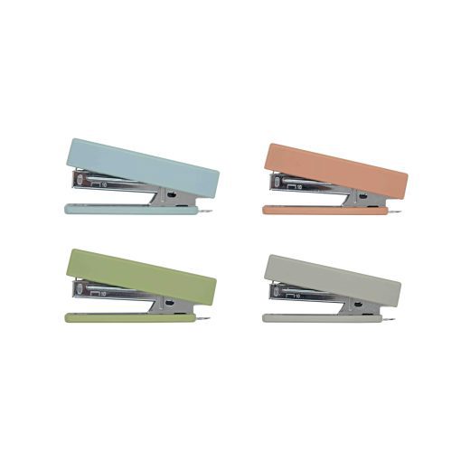 筆樂Penrote 森林色訂書機-綠/奶咖/灰/藍