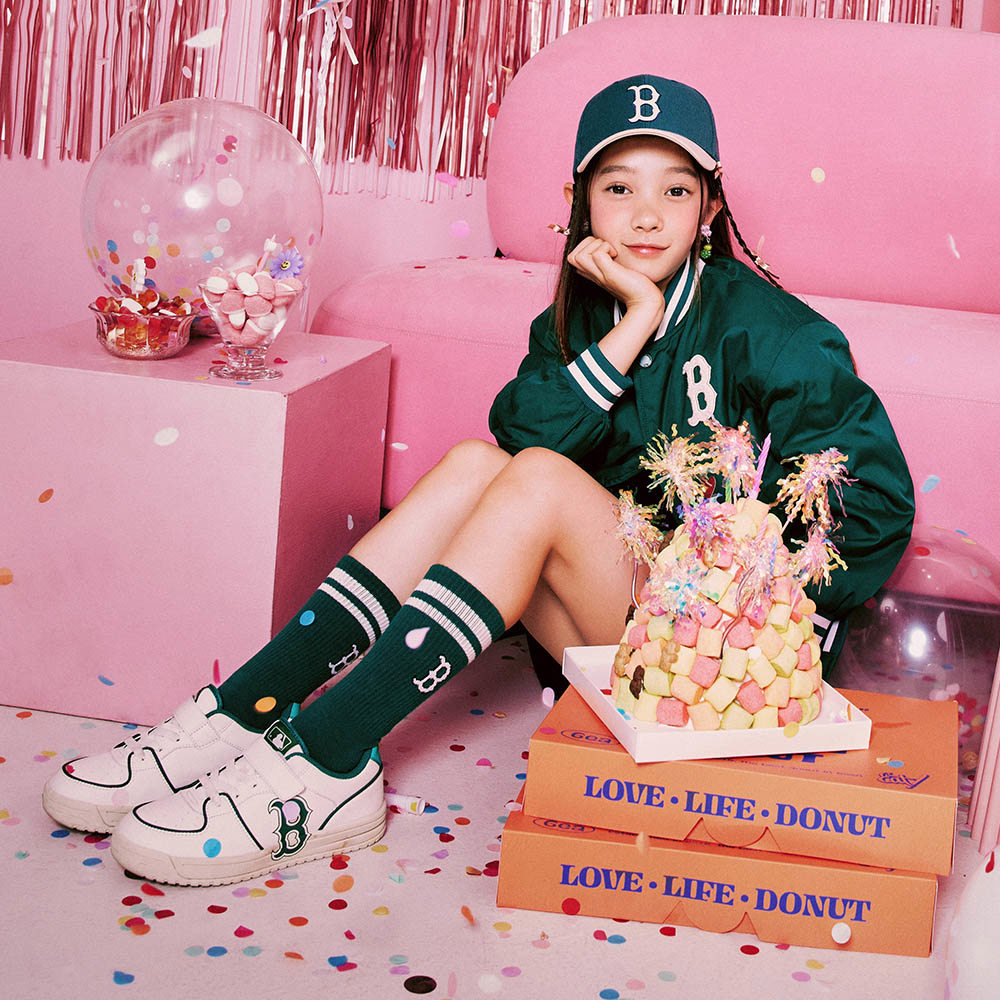 MLB KIDS 大童款 老爹鞋 學長鞋 童鞋 Chunky Liner系列 波士頓紅襪隊 (7ASXJA13N-43GND)