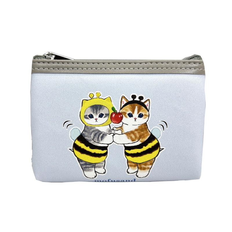 貓福珊迪 四方零錢包-蜜蜂
