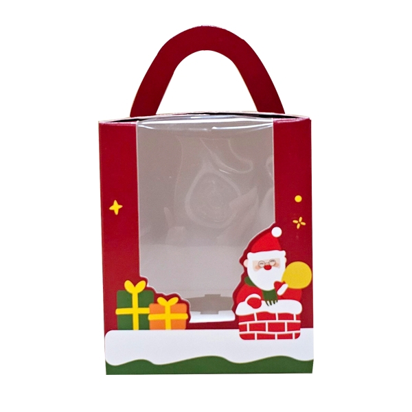 手提蛋糕盒（1粒裝） 聖誕酒紅 5入