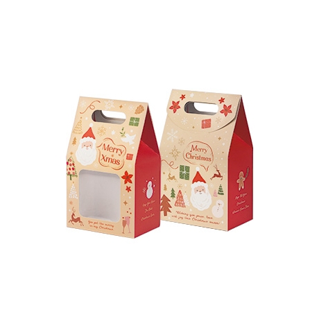 〔博美Pomei〕房屋型鏤空提盒－暖暖耶誕森 (10入)