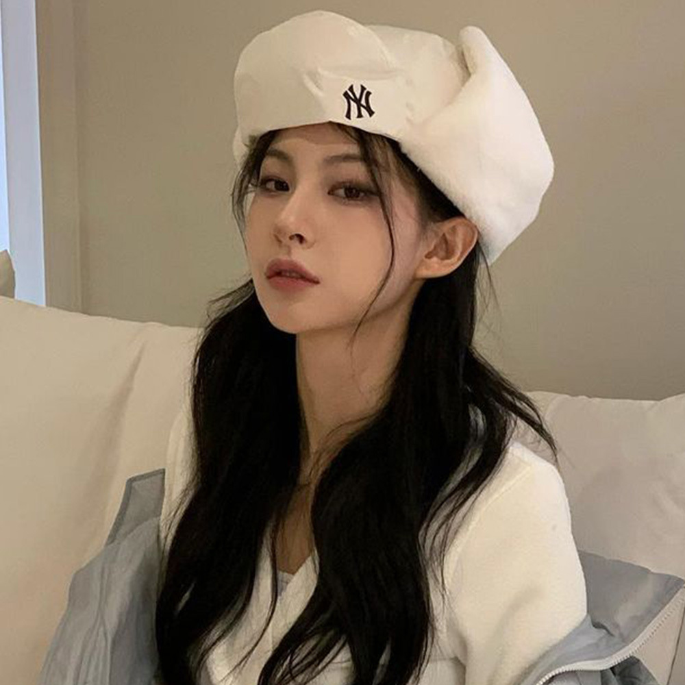 MLB 毛絨遮耳帽 護耳棒球帽 雷鋒帽 防寒飛行帽 紐約洋基隊 (3AWMPC136-50CRS)